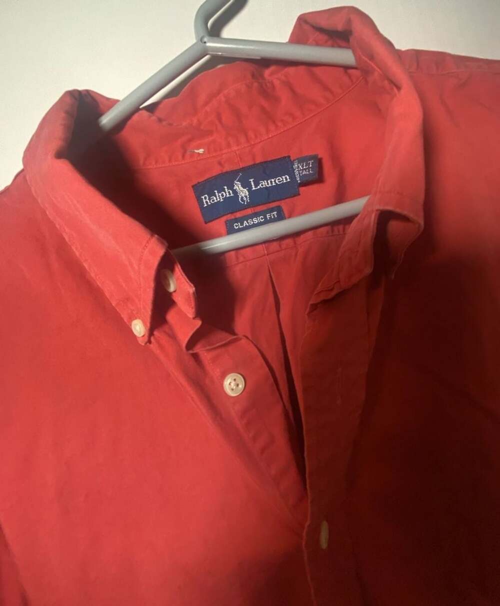Ralph Lauren Button Down Shirt Size XLT Tall Red Classic Fit